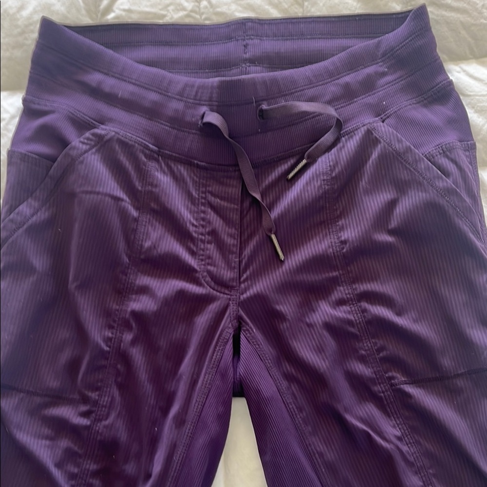 Lululemon Athletica Purple Track Pants Excellent Pre-loved Condition Size Small